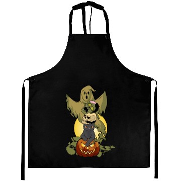 Discover Zombie Pumpkin Ghost Skull Halloween Aprons