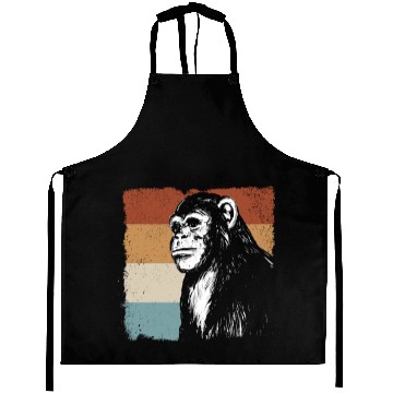 Discover Monkey Chimpanzee Orangutan Monkey - Retro Monkey Aprons