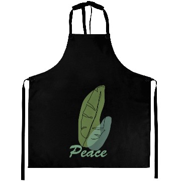 Discover Green leaf with peace, inspirational meanings Aprons