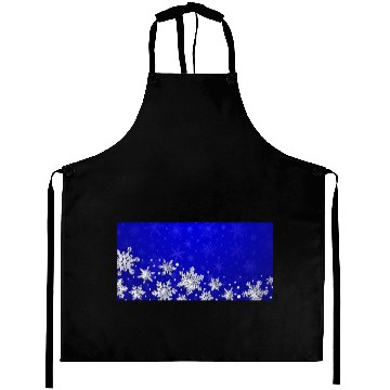 Discover Modern Blue Snowflakes Pattern Aprons