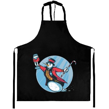 Discover Snowman Snowman Drinking Wine Aprons