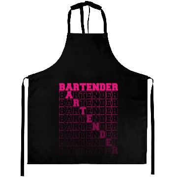 Discover Bartender Typography Graphic Aprons