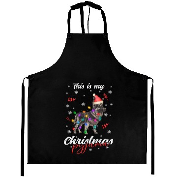 Discover Winter Christmas Pyjama German shepherd dog Aprons