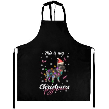 Discover Winter Christmas Pyjama German Shepherd Dog Aprons
