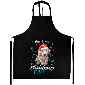 Discover Winter Christmas Pyjama Labrador Aprons