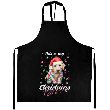 Discover Winter Christmas Pyjama Labrador Aprons