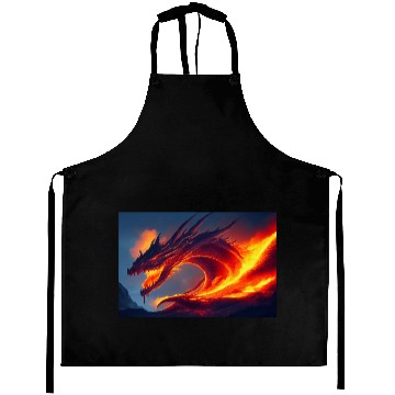 Discover Flaming Dragon Aprons