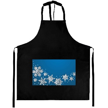 Discover Christmas Snowflakes Blue Winter Aprons