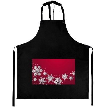 Discover Christmas Snowflakes Red Winter Aprons