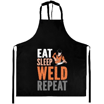 Discover Welder Welding Vintage Eat Sleep Aprons