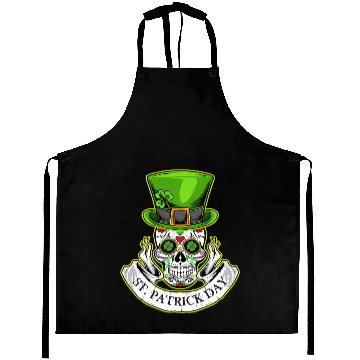 Discover Sugar Skull | St Patrick Day | Lucky Charm Irish Aprons