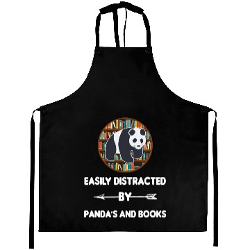Discover Easily Distracted Pandas Books Lover Aprons