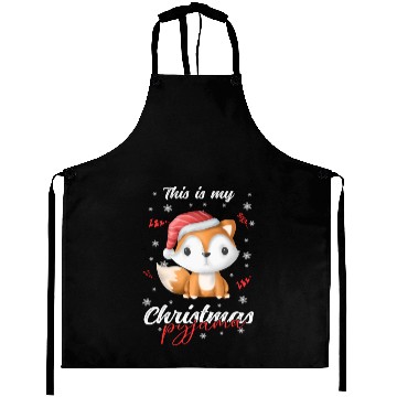 Discover Winter Christmas Pyjama Fox Aprons