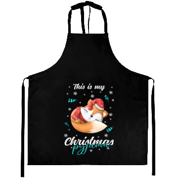 Discover Winter Christmas Pyjama Fox Aprons