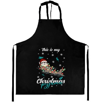 Discover Winter Christmas Pyjama Otter Aprons