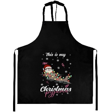 Discover Winter Christmas Pyjama Otter Aprons