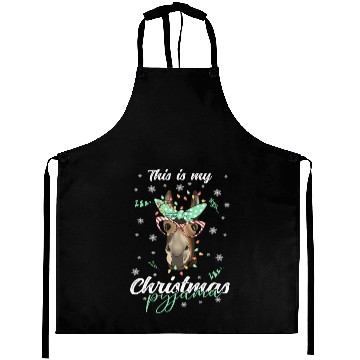 Discover Winter Christmas Pyjama Donkey Aprons