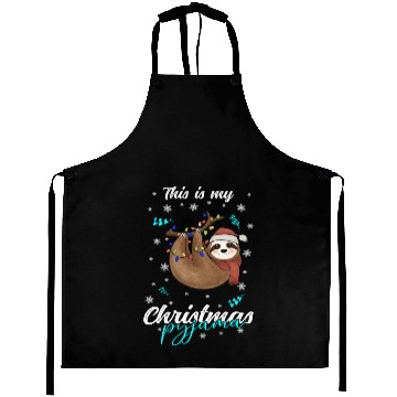 Discover Winter Christmas Pyjama Sloth Aprons