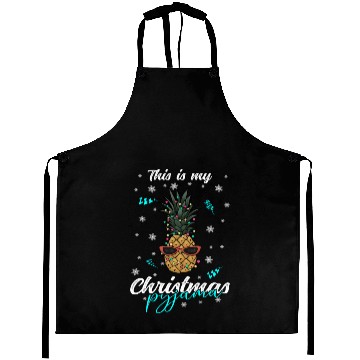 Discover Winter Christmas Pyjama Pineapple Aprons