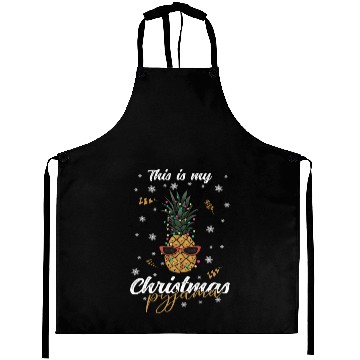 Discover Winter Christmas Pyjama Pineapple Aprons