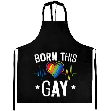 Discover Born This Gay Rainbow Pride Month LGBTQ Gay Pride Aprons