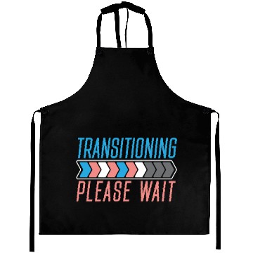 Discover Transitioning Please Wait LGBTQ Pride Transgender Aprons