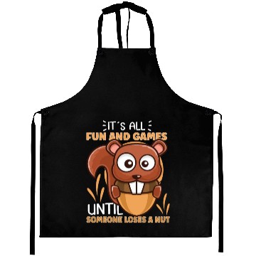 Discover Funny Squirrel Fan Squirrel Lover Chipmunk Addict Aprons