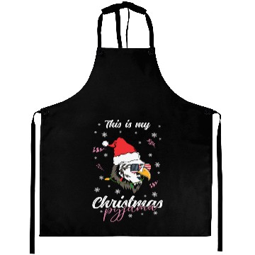 Discover Winter Christmas Pyjama Eagle Aprons