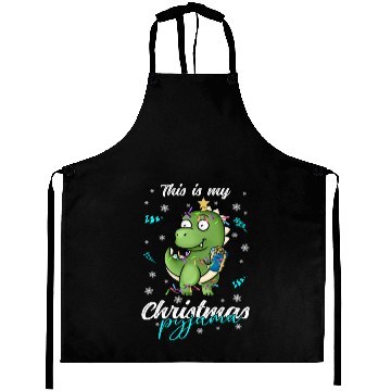 Discover Winter Christmas Pyjama Dinosaur Trex Aprons