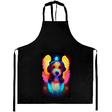Discover Angel Dog 001 Aprons