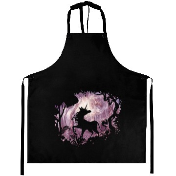 Discover unicorn in magical forest Aprons