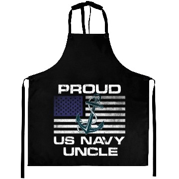Discover Distressed US Na vy Quote Proud Uncle Aprons