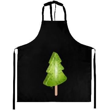 Discover glowing christmas tree ice in christmas tree green Aprons