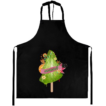 Discover glowing Christmas tree ice cream and decoration Aprons