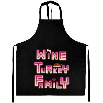 Discover Wine Turkey Family Thanksgiving, WTF Thanksgiving Aprons