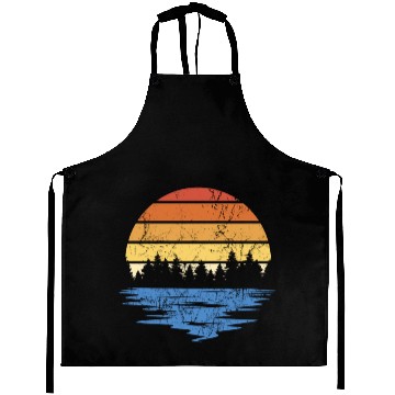 Discover RETRO FOREST WITH LAKE IN SUNSET VINTAGE Aprons