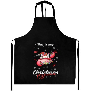 Discover Winter Christmas Pyjama Crab Aprons