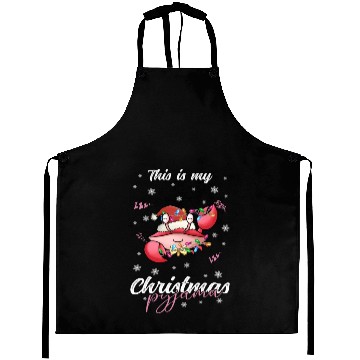 Discover Winter Christmas Pyjama Crab Aprons