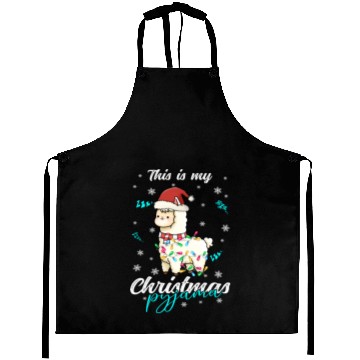 Discover Winter Christmas Pyjama Llama Aprons