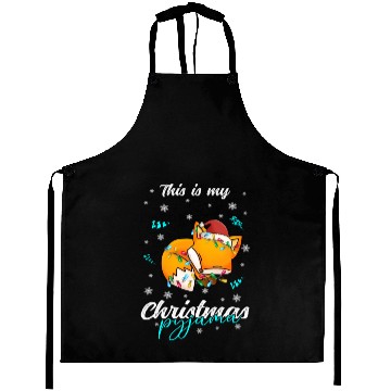 Discover Winter Christmas Pyjama Fox Aprons