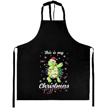 Discover Winter Christmas Pyjama Turtle Aprons