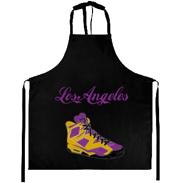 Discover SHOES LOS ANGELES BASKETBALL YELLOW AND PURPLE Aprons