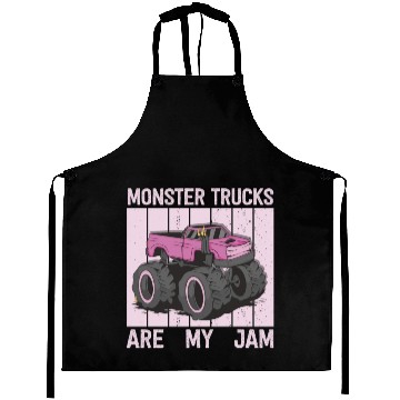 Discover Monster Trucks Are My Jam Vintage Retro Aprons