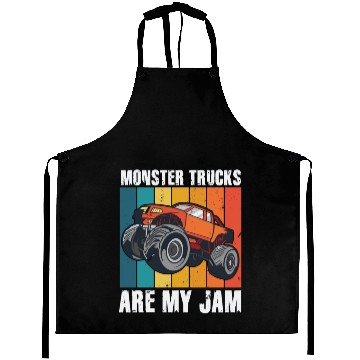Discover Monster Trucks Are My Jam Vintage Retro Aprons
