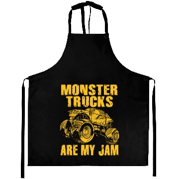 Discover Monster Trucks Are My Jam Vintage Retro Aprons