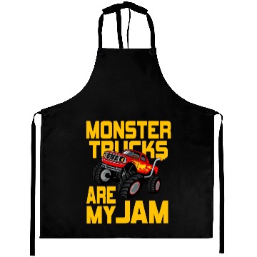 Discover Monster Trucks Are My Jam Vintage Retro Aprons