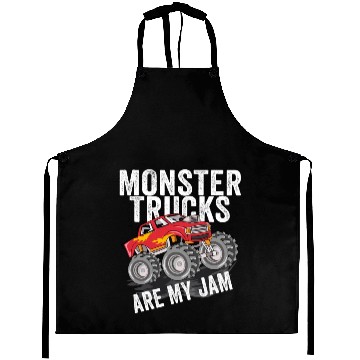 Discover Monster Trucks Are My Jam Vintage Retro Aprons