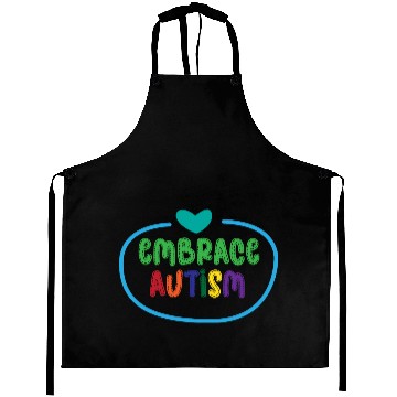 Discover Embrace Autism Colorful Banner Aprons