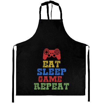 Discover Gaming 365 Eat Sleep Game Repeat Video Aprons