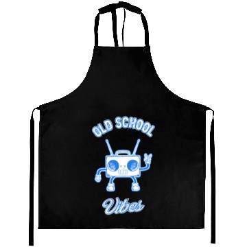 Discover Old School Vibes Retro Beat Box Music Aprons